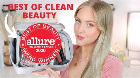 Trying The Allure Best Of Clean Beauty Award Winners 2021 Youtube