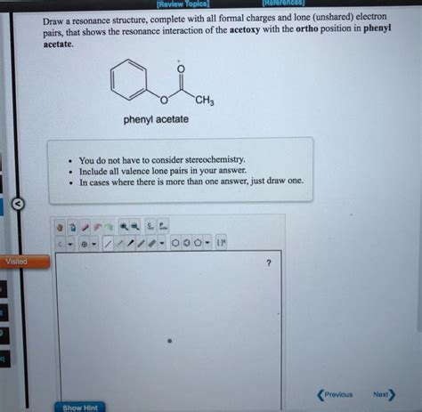 Solved Draw A Resonance Structure Complete With All Formal Chegg