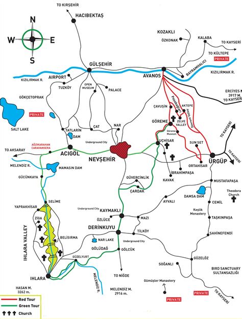 Turkey Map Cappadocia - Map in the World