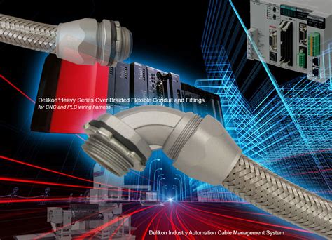 Delikon Heavy Series Over Braided Flexible Conduit And Fittings For CNC