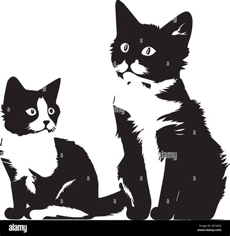 Two Cat Silhouette Cat Vector Illustration Stock Vector Image And Art Alamy