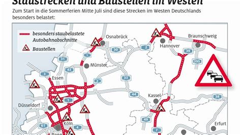 Ferienstart in NRW Auf diesen Autobahnen kann es zu größeren Staus