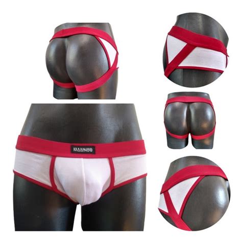 Cueca Jockstrap Original Homem Lingeri Gay Back Vermelho Parcelamento Sem Juros