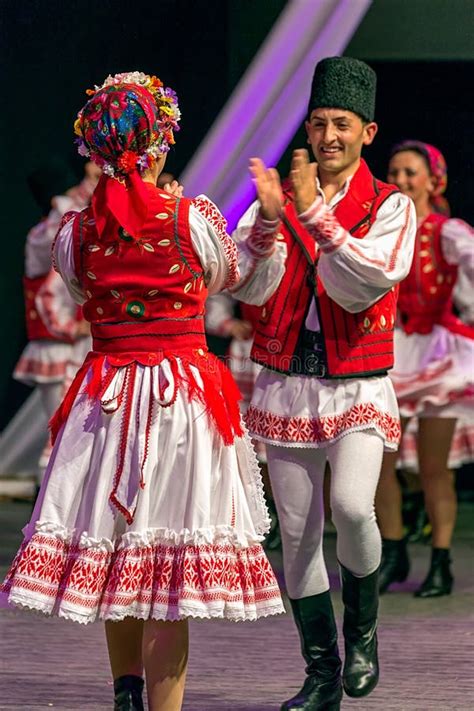 Young Romanian Dancers In Traditional Costume 10 Editorial Photo