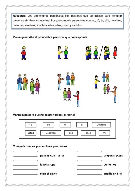 Ejercicio Interactivo De Pronombres Personales Para Tercero De Primaria My XXX Hot Girl