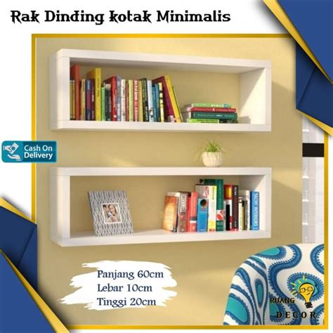 Jual Rak Dinding Kotak Persegi Panjang Minimalis Original Shopee