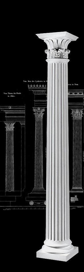 Fluted Architectural Wood Greek Corinthian Columns