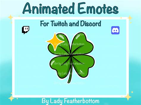 Animated Emote 4 Leaf Clover For Twitch And Discord Etsy Animation