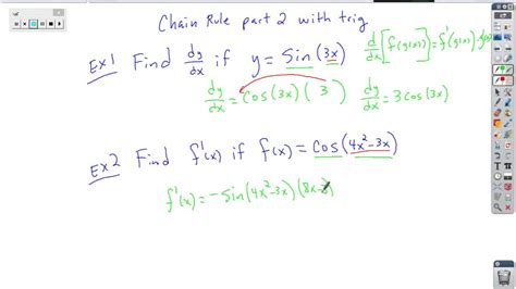 Chain Rule With Trig Functions