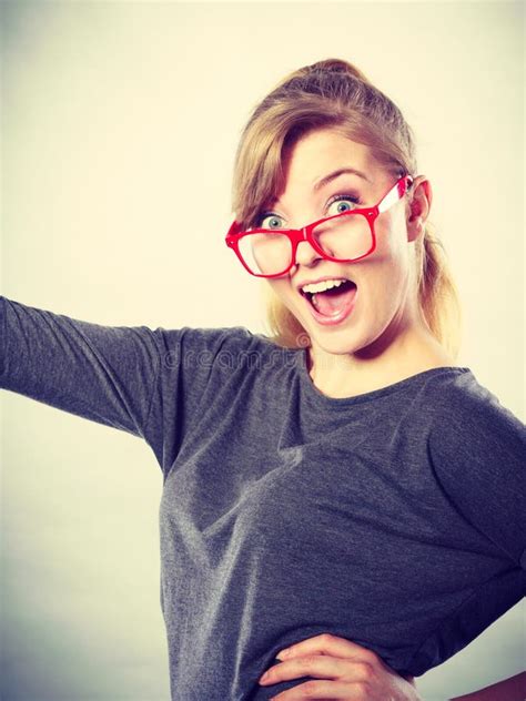 Nerdy Blonde Girl Glasses Stock Photos Free Royalty Free Stock