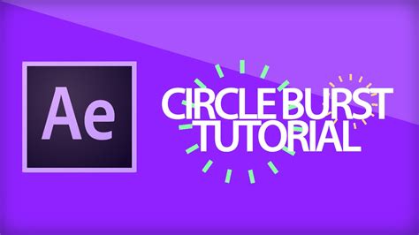 After Effects Tutorial Circle Burst Youtube