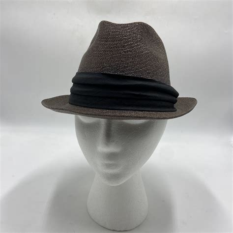 Churchill Ltd Mens Panama Fedora Straw Hat Vintage Gem