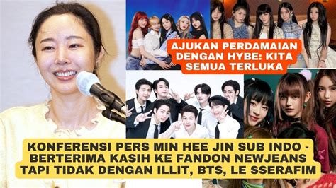 Konferensi Pers Min Hee Jin Sungkem Ke Fans Newjeans Tapi Tidak Dengan