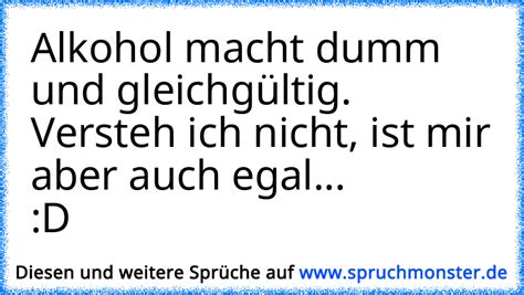 Alkohol Macht Dumm Und Gleichg Ltig Raff Ich Nich Mir Auch Egal