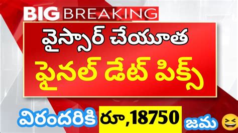 ఏపీలో వైస్సార్ చేయూత విడుదల చేసిన జగన్ysr Cheyutha Release Dateysr Cheyutha Latest News