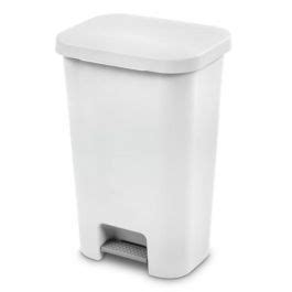 Kirpalani S N V Sterilite Plastic Dustbin With Pedal White 45 L