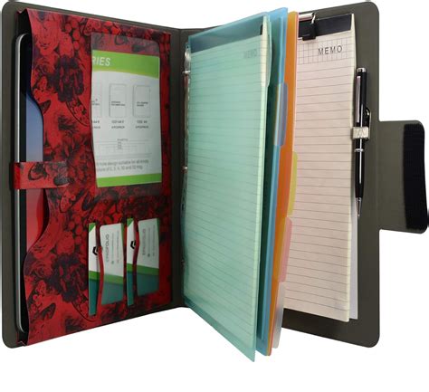 Amazon Padfolio Ring Binder With Color File Folders Flower