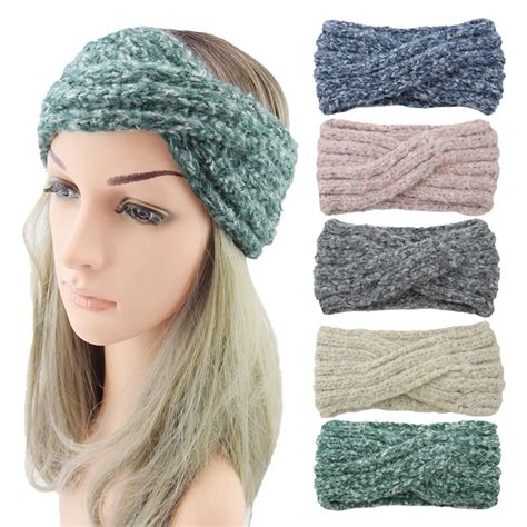 2019 Winter Warmer Ear Knitted Headband Turban For Lady Women Crochet