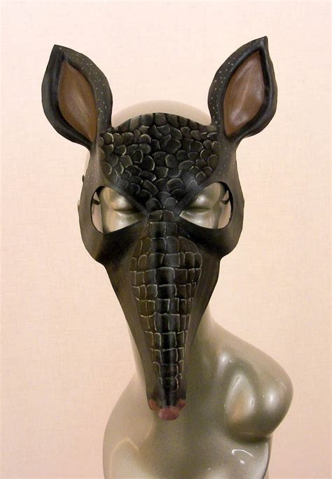 Armando the Armadillo leather mask