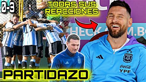 Todas Las REACCIONES De LEO MESSI A La VICTORIA De ARGENTINA En