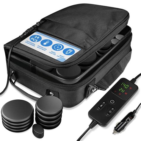 Aicnly Professional Basalt Hot Stones Massage Set With Adjustable Temperature And Timing