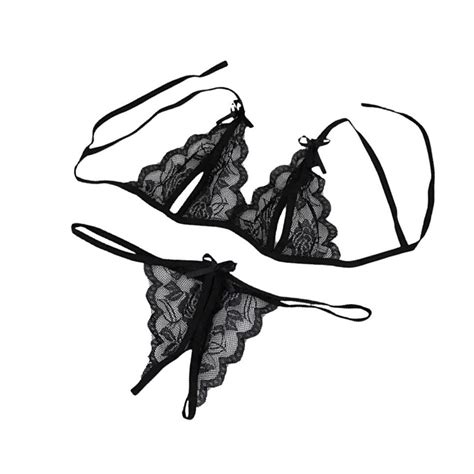 LACE MATCHING LINGERIE SET Dainty Black Lace Bra Depop