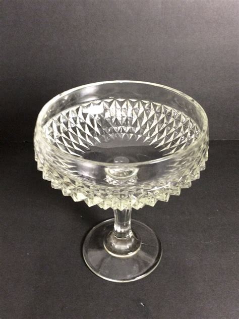 Cut Glass Compote Or Pedestal Bowl Etsy