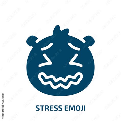 stress emoji vector icon. stress emoji, expression, face filled icons ...