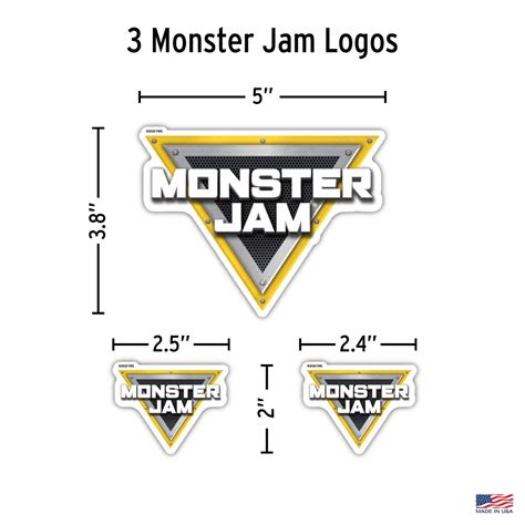 Monster Jam Trucks Decal Pack - Set of 15 Monster Truck Stickers ...