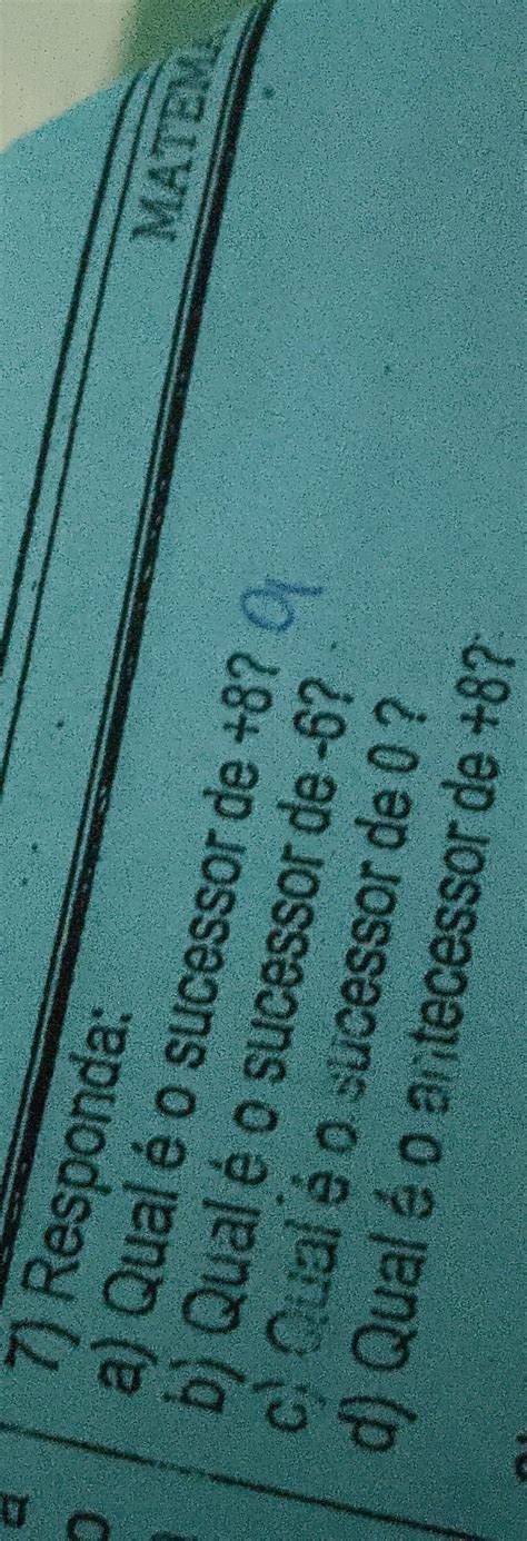 Responda A Qual O Sucessor De B Qual O Sucessor De