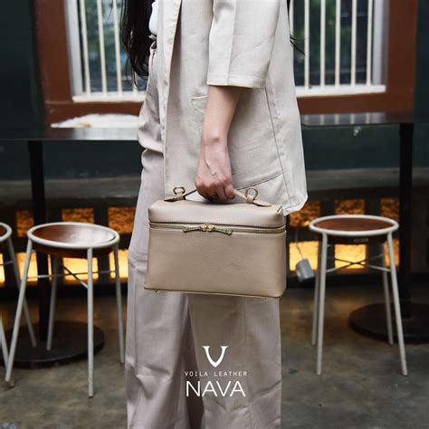 Genuine Leather Handbag Sling Voila Nava Nude Voila Leather