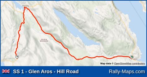 SS 1 Glen Aros Hill Road Stage Map Tour Of Mull Rally 1993