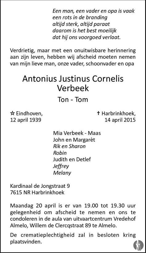 Antonius Justinus Cornelis Ton Tom Verbeek