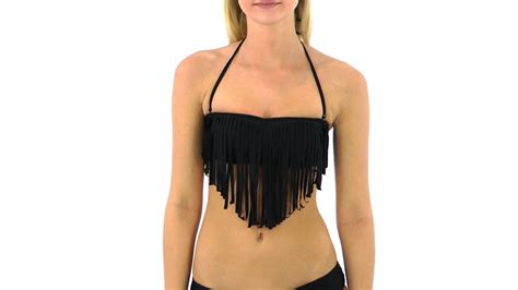 Roxy Womens Surf Essentials Fringe Bandeau Top Youtube