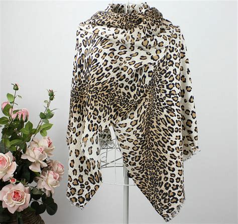 Buy Wholesale Fringed Leopard Print Scarf Shawls Women Winter Warm