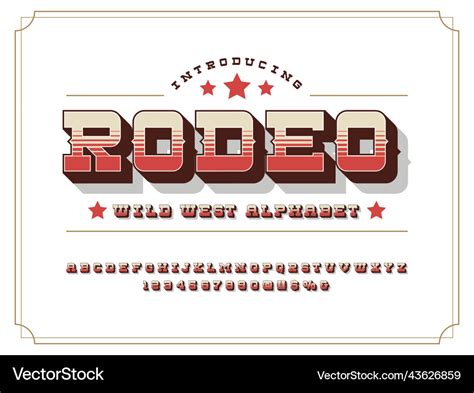 Cowboy font Royalty Free Vector Image - VectorStock