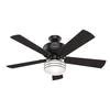 Hunter Cedar Key 52 In Matte Black LED Indoor Outdoor Ceiling Fan With