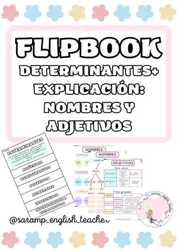 Flipbook Determinantes ExplicaciÓn Nombres Y Adjetivos Material De