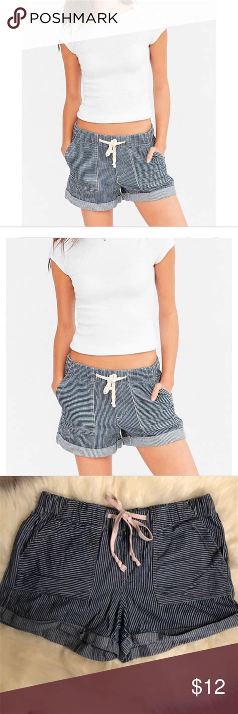 Urban Outfitters Bdg Striped Denim Shorts Denim Shorts Striped Denim