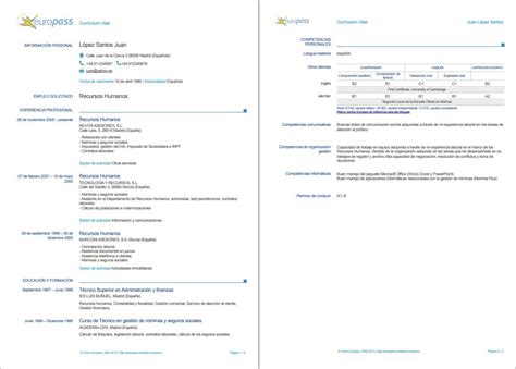 Curriculum Vitae Europeo Modelos De Curriculum Riset