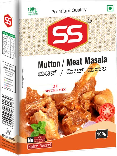 Ss Mutton Meat Masala Packaging Size G Packaging Type Box Pouch