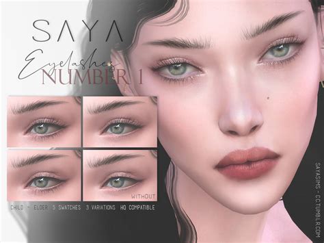 The Sims Resource SayaSims 2D Eyelashes N1