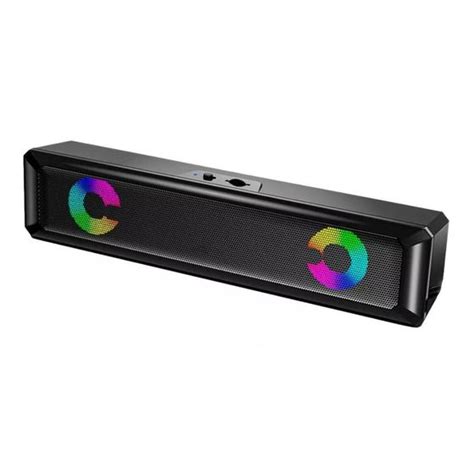 Caixa De Som Multimidia RGB Para PC TV Soundbar Subwoofer P2 USB Knup