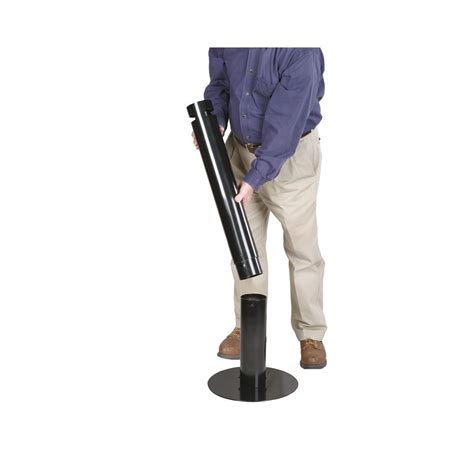 Rubbermaid Smokers Pole Zwart Afvalbakdirectnl