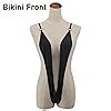 SHERRYLO Slingshot Bikini V Neck Sling Shots Monokini Bikinis Black Extreme Micro G String Thong