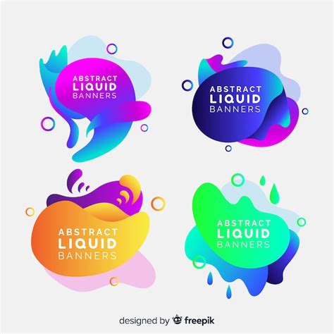 Abstract Liquid Banners Vector Free Download