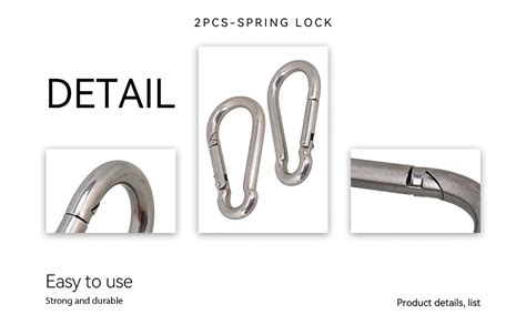 Cnbtr Pcs Stainless Steel Spring Snap Hook M Inch Heavy