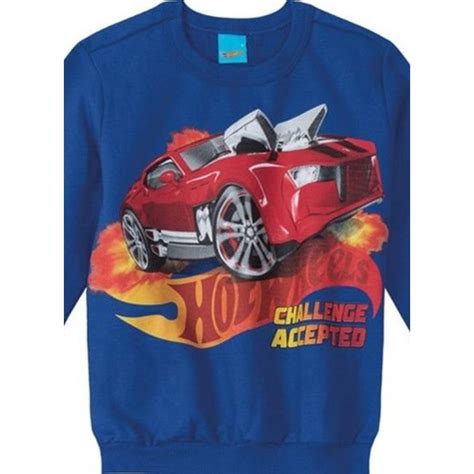 Moletom Infantil Hot Wheels Azul Malwee Shopee Brasil