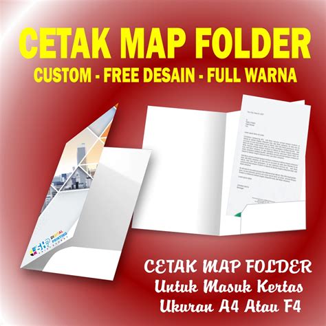 Jual Cetak Map Folder F4 A4 Map Sekolah Kantor Map Custom Shopee