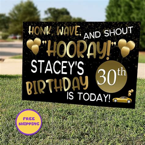 Birthday Yard Signs Etsy